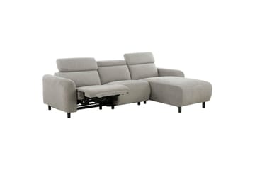 Skaane 3-seter Høyre L-formet Hjørnesofa med Recliner i Kordfløyel - Grå - Møbler - Sofaer - Reclinersofaer
