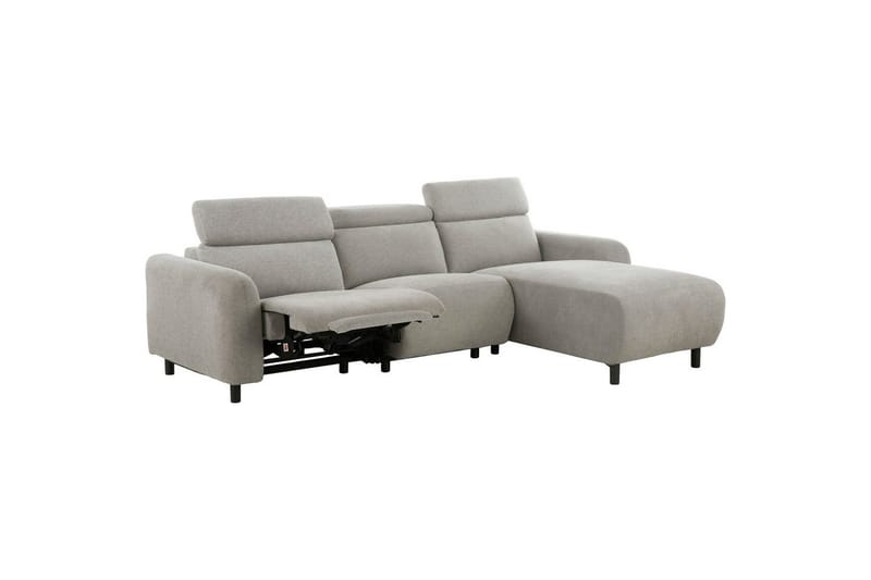Skaane 3-seter Høyre L-formet Hjørnesofa med Recliner i Kordfløyel - Grå - Møbler - Sofaer - Reclinersofaer