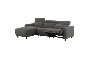 Skaane 3-seter Høyre L-formet Hjørnesofa med Recliner i Kordfløyel - Grå - Møbler - Sofaer - Skinnsofaer