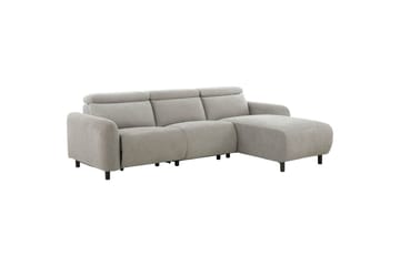 Skaane 3-seter Høyre L-formet Hjørnesofa med Recliner i Kordfløyel - Grå - Møbler - Sofaer - Reclinersofaer