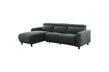 Skaane 3-seter Venstre L-formet Hjørnesofa med Recliner i Kordfløyel - Grå - Møbler - Sofaer - Reclinersofaer