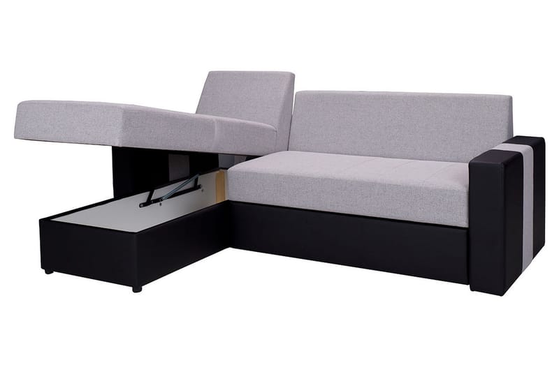 Aden Hjørnesofa Venstre - Grå/Svart - Møbler - Sofaer - Skinnsofaer