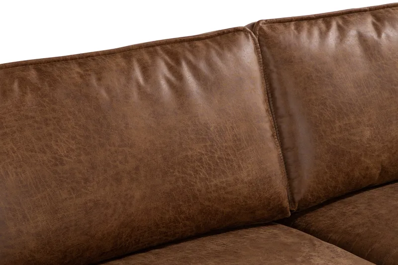 Akron 2,5-seter Sofa Bonded Lær - Brun - Møbler - Sofaer - Skinnsofaer