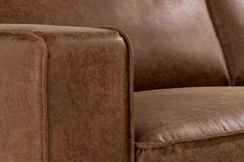 Akron 2,5-seter Sofa Bonded Lær - Brun - Møbler - Sofaer - Skinnsofaer