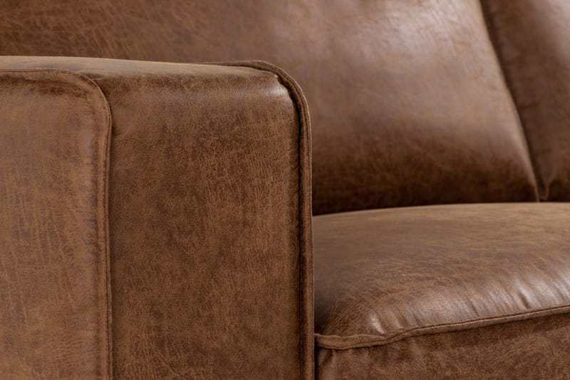 Akron 2,5-seter Sofa Bonded Lær - Brun - Møbler - Sofaer - Skinnsofaer