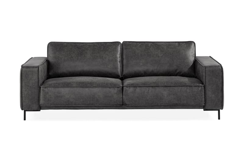 Akron 2,5-seter Sofa Bonded Lær - Mørkegrå - Skinnsofaer - 2 seter sofa