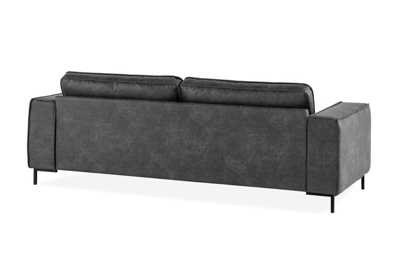 Akron 2,5-seter Sofa Bonded Lær - Mørkegrå - Skinnsofaer - 2 seter sofa