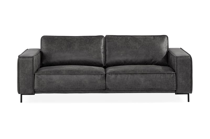 Akron 2,5-seter Sofa Bonded Lær - Mørkegrå - Møbler - Sofaer - Skinnsofaer