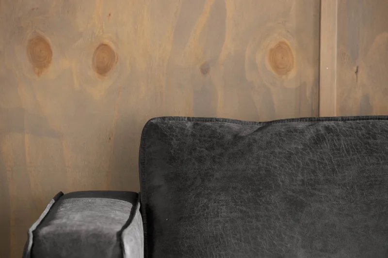 Akron 2,5-seter Sofa Bonded Lær - Mørkegrå - Møbler - Sofaer - Skinnsofaer