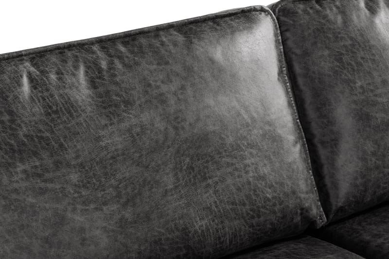 Akron 2,5-seter Sofa med Sjeselong Høyre Bonded Lær - Mørkegrå - Møbler - Sofaer - Skinnsofaer
