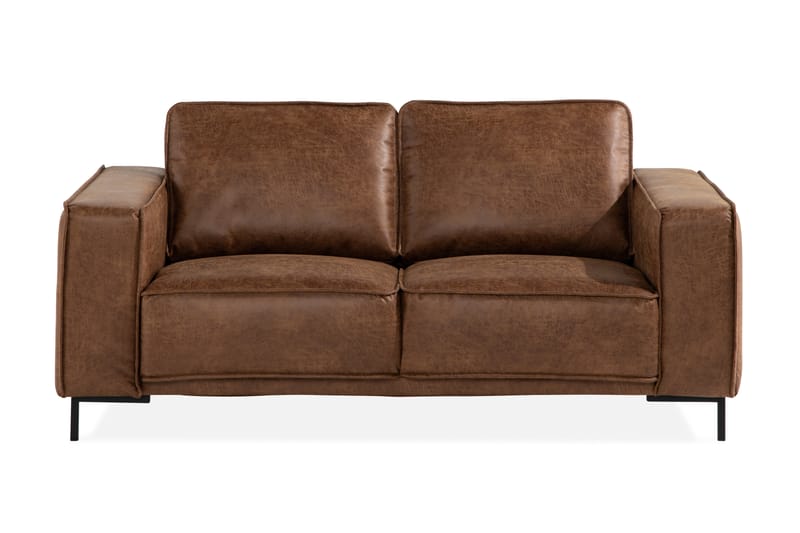Akron 2-seter Sofa Bonded Lær - Brun - Møbler - Sofaer - Skinnsofaer