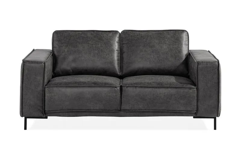 Akron 2-seter Sofa Bonded Lær, Mørkegrå