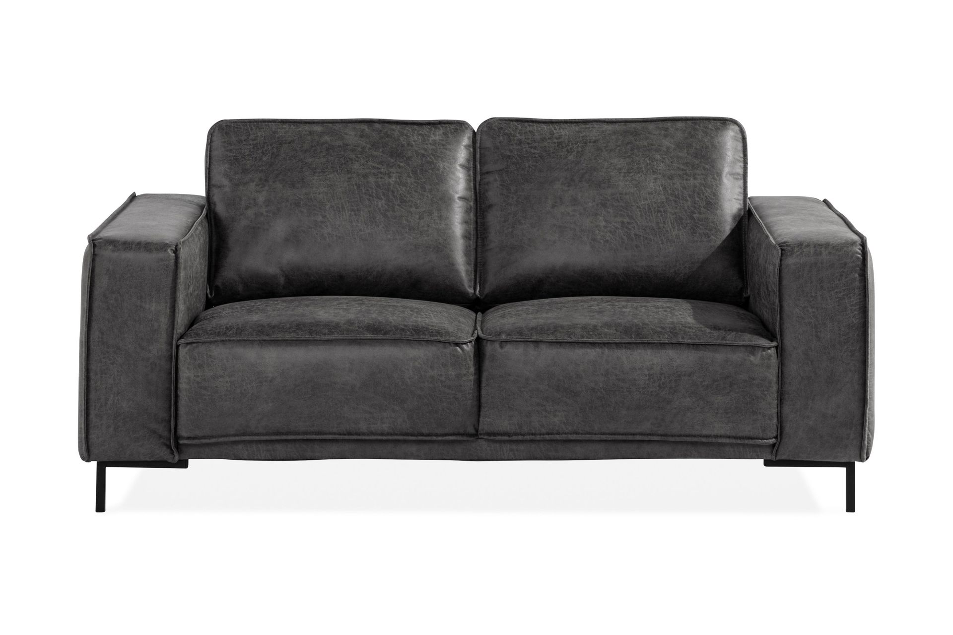 Akron 2-seter Sofa Bonded Lær - Mørkegrå