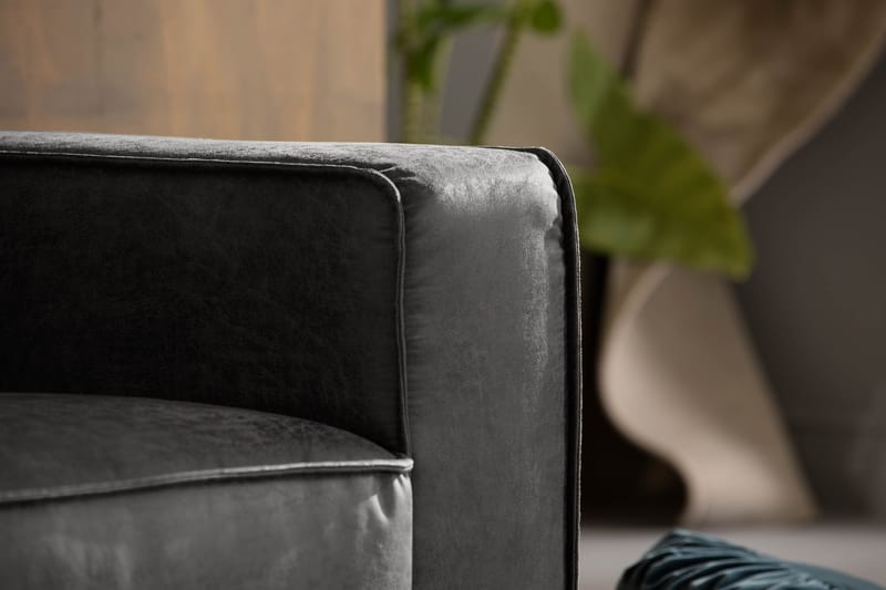 Akron 2-seter Sofa Bonded Lær - Mørkegrå - Møbler - Sofaer - Skinnsofaer