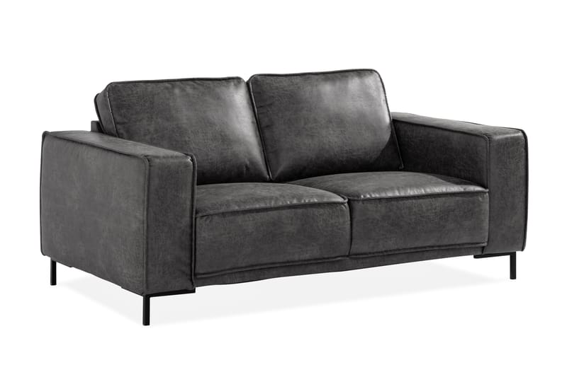 Akron 2-seter Sofa Bonded Lær - Mørkegrå - Møbler - Sofaer - Skinnsofaer