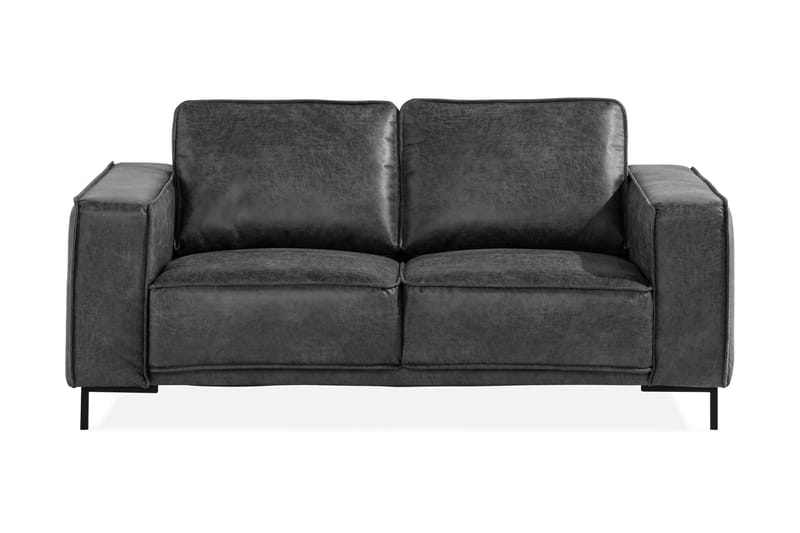 Akron 2-seter Sofa Bonded Lær - Mørkegrå - Møbler - Sofaer - Skinnsofaer