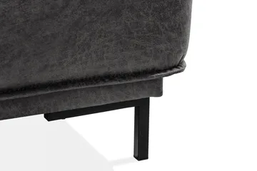 Akron 2-seter Sofa med Divan Høyre Bonded Lær - Mørkegrå - Møbler - Sofaer - Skinnsofaer