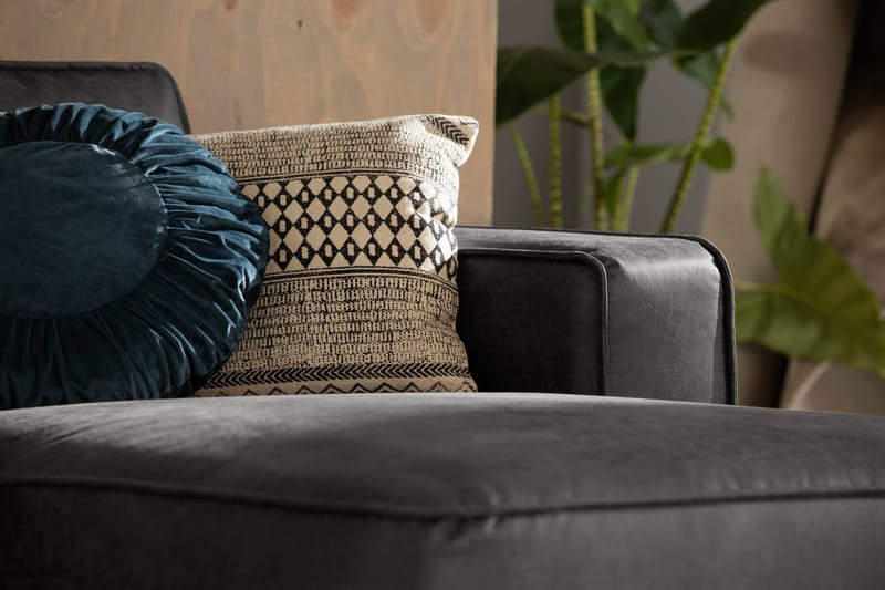 Akron 2-seter Sofa med Divan Høyre Bonded Lær - Mørkegrå - Møbler - Sofaer - Skinnsofaer