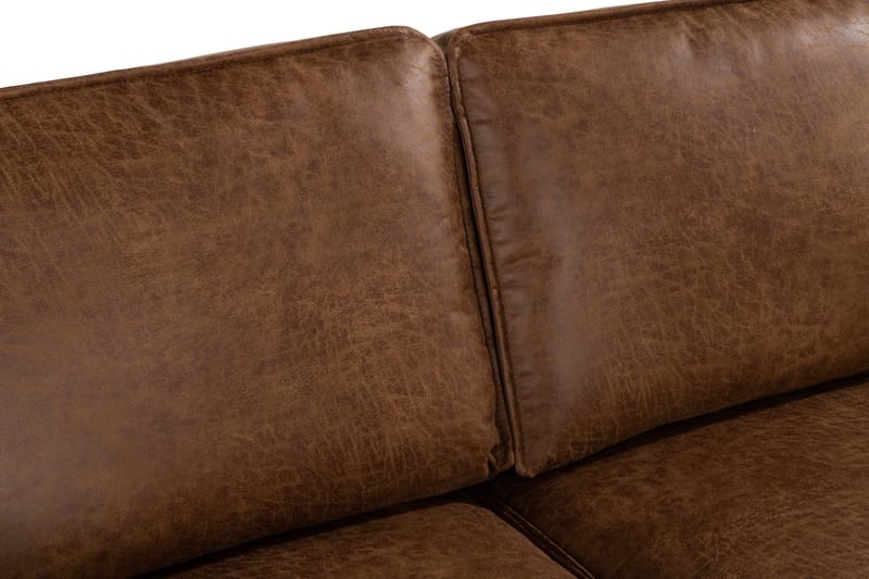 Akron 2-seter Sofa med Divan Venstre Bonded Lær - Brun - Møbler - Sofaer - Skinnsofaer