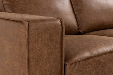 Akron 2-seter Sofa med Divan Venstre Bonded Lær - Brun - Møbler - Sofaer - Skinnsofaer