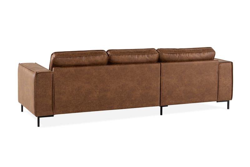 Akron 2-seter Sofa med Divan Venstre Bonded Lær - Brun - Møbler - Sofaer - Skinnsofaer
