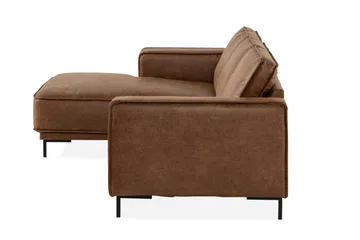 Akron 2-seter Sofa med Divan Venstre Bonded Lær - Brun - Møbler - Sofaer - Skinnsofaer