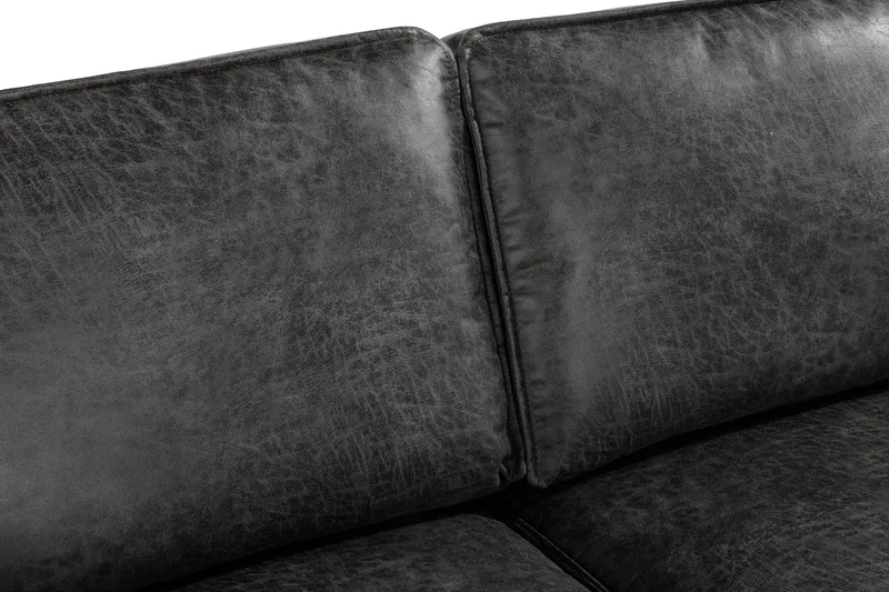 Akron 2-seter Sofa med Divan Venstre Bonded Lær - Mørkegrå - Møbler - Sofaer - Skinnsofaer