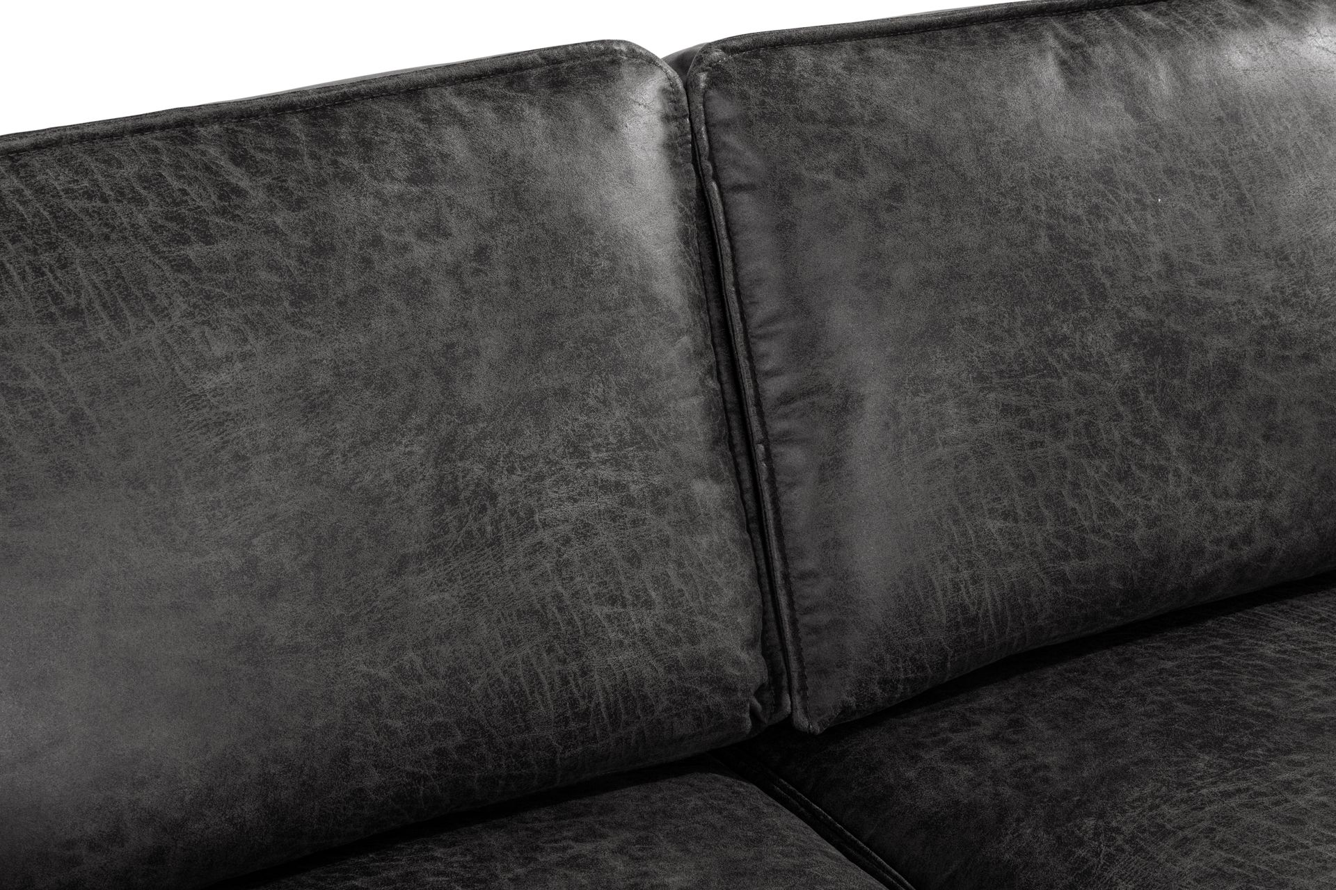 Akron 2-seter Sofa med Divan Venstre Bonded Lær - Mørkegrå - Møbler - Sofaer - Skinnsofaer