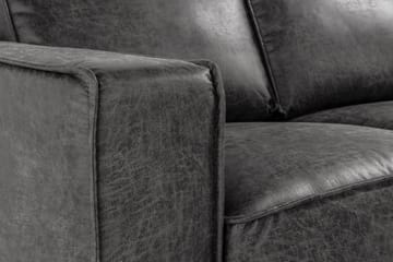 Akron 2-seter Sofa med Divan Venstre Bonded Lær - Mørkegrå - Møbler - Sofaer - Skinnsofaer