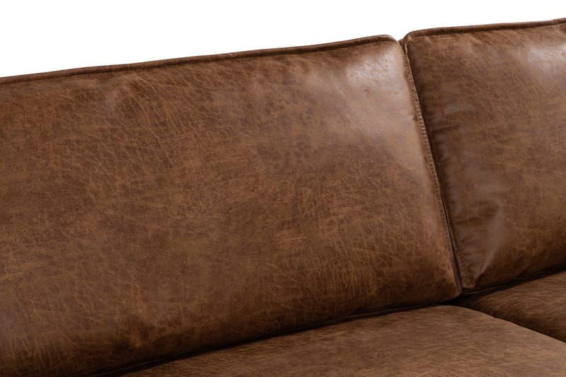 Akron 3-seter Sofa Bonded Lær - Brun - Møbler - Sofaer - Skinnsofaer
