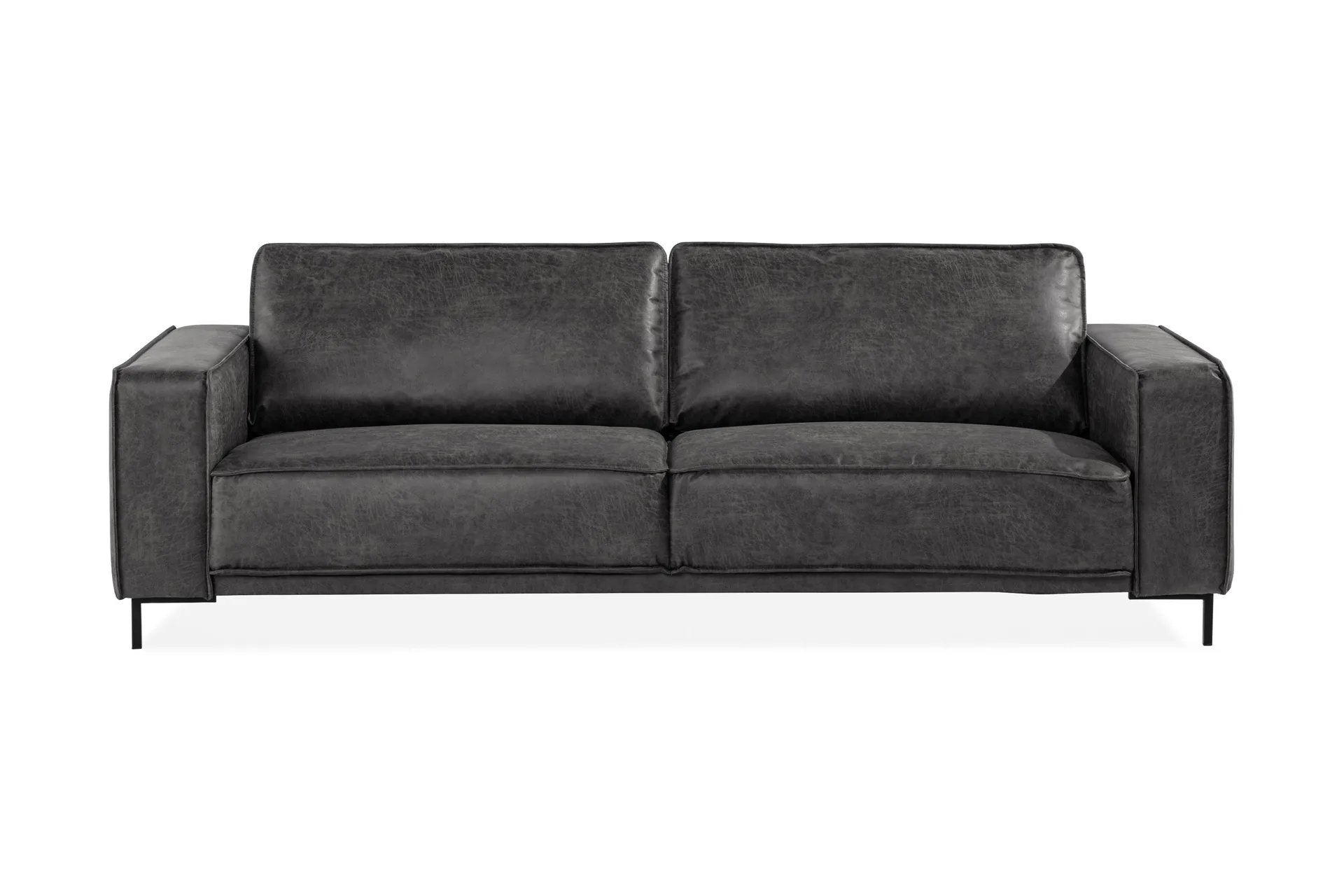 Akron 3-seter Sofa Bonded Lær - Mørkegrå