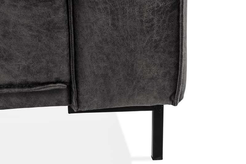 Akron 3-seter Sofa Bonded Lær - Mørkegrå - Møbler - Sofaer - Skinnsofaer