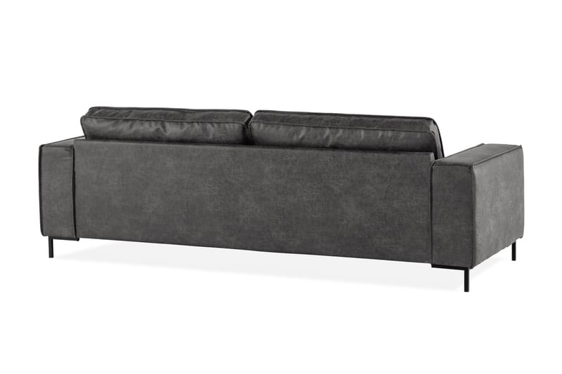 Akron 3-seter Sofa Bonded Lær - Mørkegrå - Møbler - Sofaer - Skinnsofaer