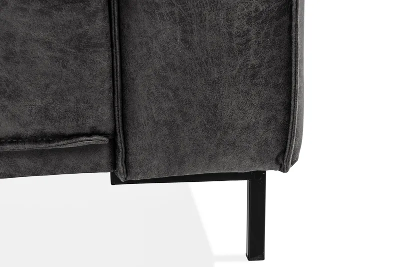 Akron 3-seter Sofa Bonded Lær - Mørkegrå - Møbler - Sofaer - Skinnsofaer