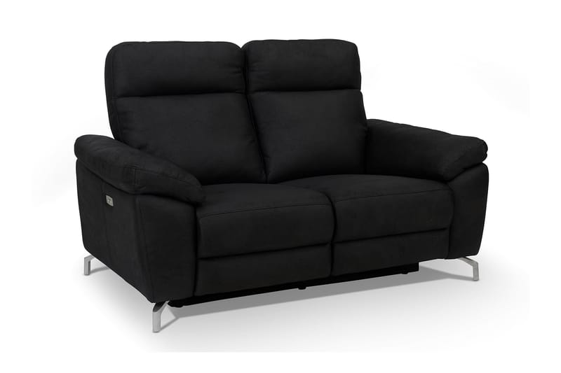 Celebrity 2-seters Reclinersofa - Svart/Sølv - Møbler - Sofaer - Skinnsofaer
