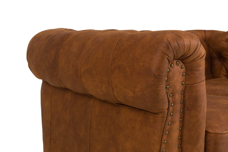 Chesterfield Deluxe 2-seters Sofa - Konjakk - Skinnsofaer - 2 seter sofa - Chesterfield sofaer