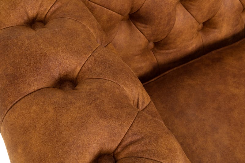 Chesterfield Deluxe 2-seters Sofa - Konjakk - Skinnsofaer - 2 seter sofa - Chesterfield sofaer