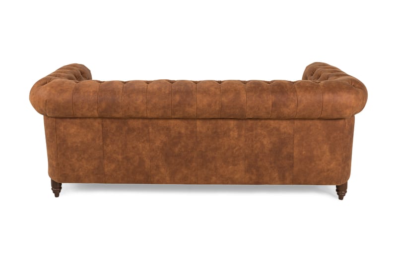 Chesterfield Deluxe 3-seters Sofa - Konjakk - Møbler - Sofaer - Skinnsofaer