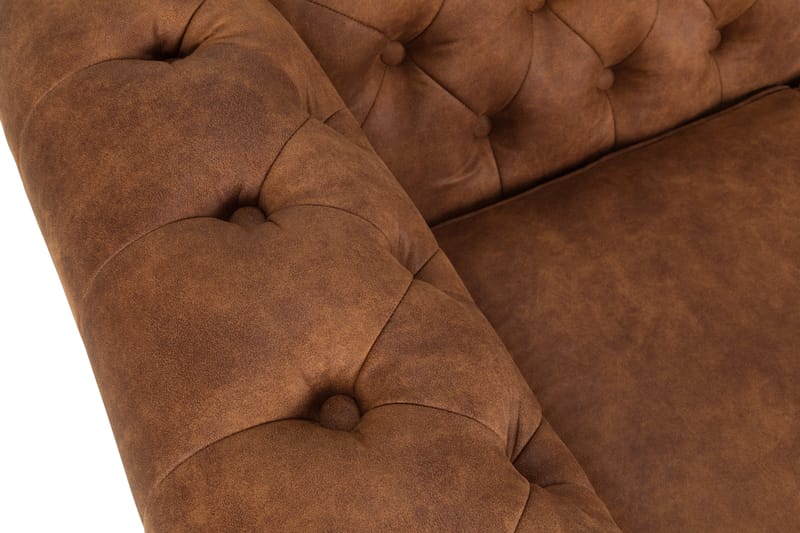 Chesterfield Deluxe 3-seters Sofa - Konjakk - Møbler - Sofaer - Skinnsofaer