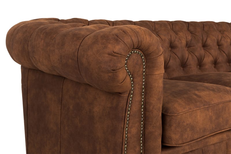 Chesterfield Deluxe 4-seter Sofa - Cognac - Møbler - Sofaer - Skinnsofaer
