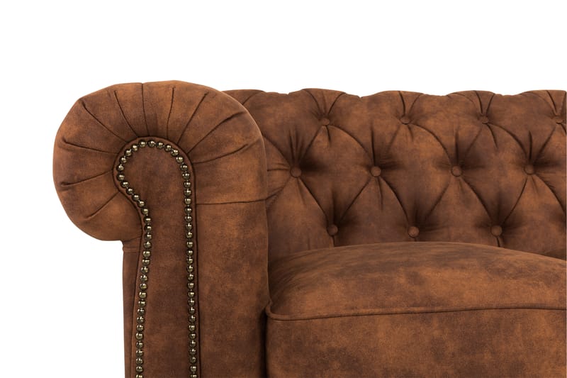 Chesterfield Deluxe 4-seter Sofa - Cognac - Møbler - Sofaer - Skinnsofaer