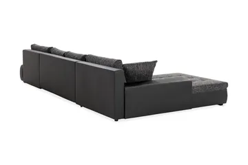 Cillo U-sovesofa Vendbar Kunstlær - Svart/Mørkegrå - Møbler - Sofaer - Skinnsofaer