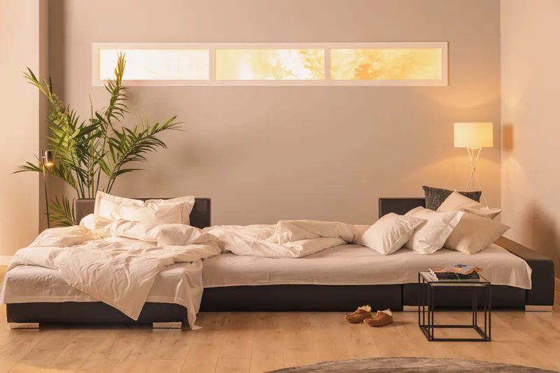 Cillo U-sovesofa Vendbar Kunstlær - Svart/Mørkegrå - Møbler - Sofaer - Skinnsofaer