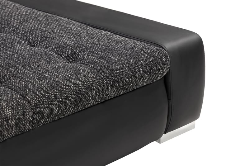 Cillo U-sovesofa Vendbar Kunstlær - Svart/Mørkegrå - Møbler - Sofaer - Skinnsofaer