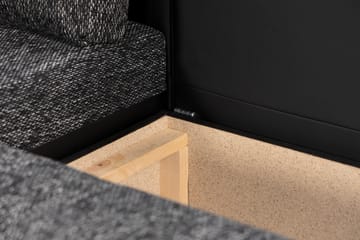 Cillo U-sovesofa Vendbar Kunstlær - Svart/Mørkegrå - Møbler - Sofaer - Skinnsofaer