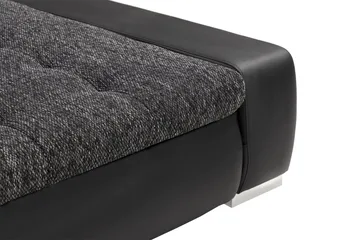 Cillo U-sovesofa Vendbar Kunstlær - Svart/Mørkegrå - Møbler - Sofaer - Skinnsofaer