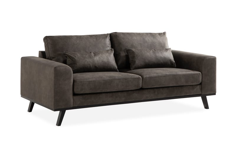 Copenhagen 2-seters Sofa i Kunstlær - Mørk grå - Møbler - Sofaer - Skinnsofaer