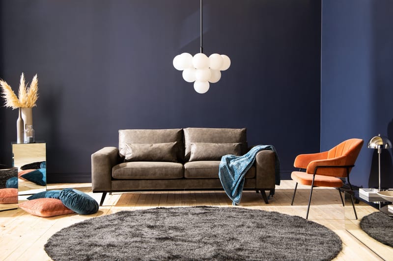 Copenhagen 2-seters Sofa i Kunstlær - Mørk grå - Møbler - Sofaer - Skinnsofaer