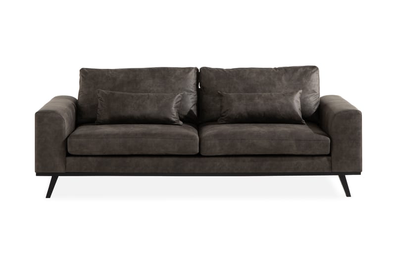 Copenhagen 3-seters Sofa i Kunstlær - Mørk grå - Møbler - Sofaer - Skinnsofaer