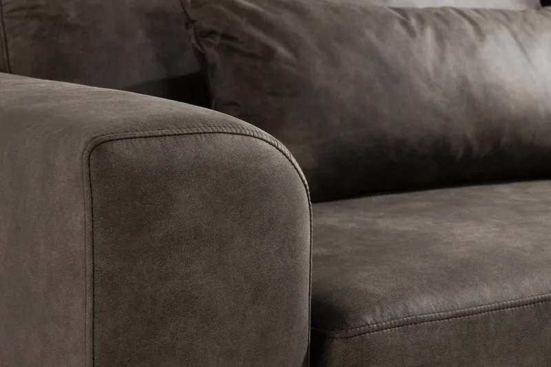 Copenhagen 3-seters Sofa i Kunstlær - Mørk grå - Møbler - Sofaer - Skinnsofaer